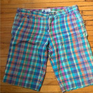 Bermudian 'Island Apparel' Brand Multicolor Madras Coton Plaid Bermuda shorts
